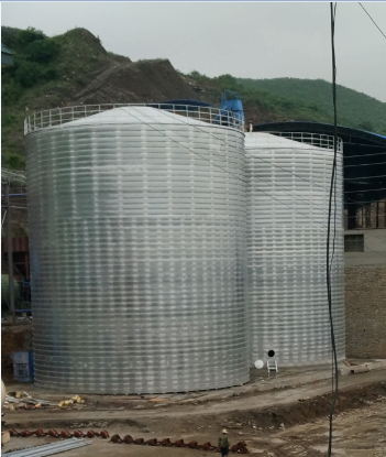 台前粮食钢板仓的安装全过程不用热焊接